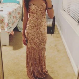 Rose Gold Sequin Gown